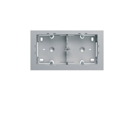 Boite saillie double titane - APPAREILLAGE MURAL GALLERY HAGER WXA682T