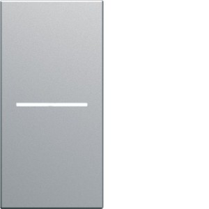 Enjo inter à voyant 1M titane - APPAREILLAGE MURAL GALLERY HAGER WXD011T