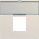 Enjo RJ45 porte-etiqu 2M dune - APPAREILLAGE MURAL GALLERY HAGER WXD206D