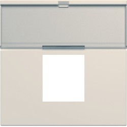 Enjo RJ45 porte-etiqu 2M dune - APPAREILLAGE MURAL GALLERY HAGER WXD206D