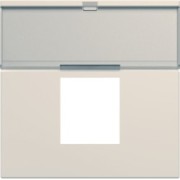 Enjo RJ45 porte-etiqu 2M dune - APPAREILLAGE MURAL GALLERY HAGER WXD206D