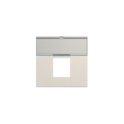 Enjo RJ45 porte-etiqu 2M dune - APPAREILLAGE MURAL GALLERY HAGER WXD206D