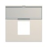 Enjo RJ45 porte-etiqu 2M dune - APPAREILLAGE MURAL GALLERY HAGER WXD206D