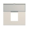 Enjo RJ45 porte-etiqu 2M dune - APPAREILLAGE MURAL GALLERY HAGER WXD206D