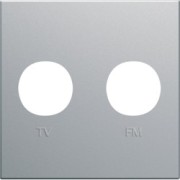 Enjo prise TV+FM 2M titane - APPAREILLAGE MURAL GALLERY HAGER WXD253T