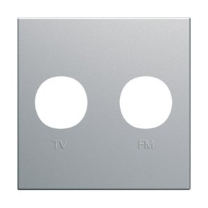 Enjo prise TV+FM 2M titane - APPAREILLAGE MURAL GALLERY HAGER WXD253T