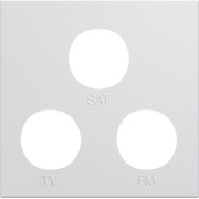 Enjo prise TV+FM+SAT 2M pure - APPAREILLAGE MURAL GALLERY HAGER WXD256B