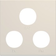 Enjo prise TV+FM+SAT 2M dune - APPAREILLAGE MURAL GALLERY HAGER WXD256D