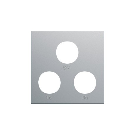 Enjo prise TV+FM+SAT 2M titane - APPAREILLAGE MURAL GALLERY HAGER WXD256T