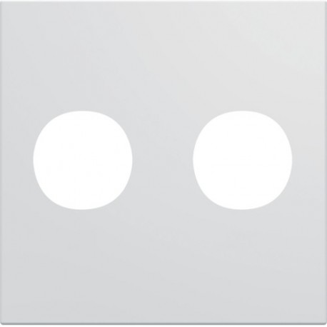 Enjo prise double F 2M pure - APPAREILLAGE MURAL GALLERY HAGER WXD259B