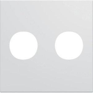 Enjo prise double F 2M pure - APPAREILLAGE MURAL GALLERY HAGER WXD259B