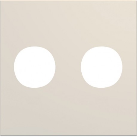 Enjo prise double F 2M dune - APPAREILLAGE MURAL GALLERY HAGER WXD259D