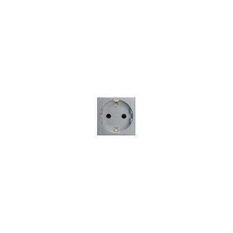 PC Schuko 2P+T titane - APPAREILLAGE MURAL GALLERY HAGER WXF160T