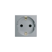 PC Schuko 2P+T titane - APPAREILLAGE MURAL GALLERY HAGER WXF160T