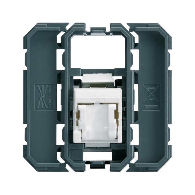 Prise RJ45 cat.5E UTP - APPAREILLAGE MURAL GALLERY HAGER WXF221