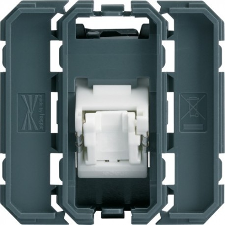 RJ45 cat.6 UTP 2M incliné 45° - APPAREILLAGE MURAL GALLERY HAGER WXF230