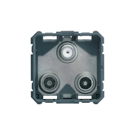 TV+FM+SAT triple 1 entree 2M - APPAREILLAGE MURAL GALLERY HAGER WXF256