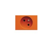 PC goulotte 2P+T 16A orange - APPAREILLAGE MURAL GALLERY HAGER WXF421E