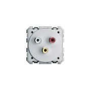 RCA audio/video bornier vis 2M - APPAREILLAGE MURAL GALLERY HAGER WXF631