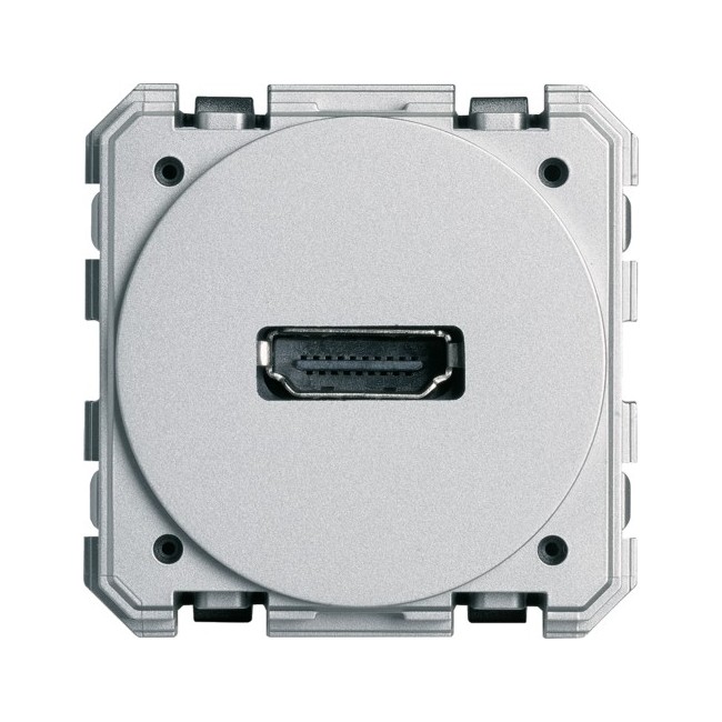 Prise HDMI bornier à vis 2M - APPAREILLAGE MURAL GALLERY HAGER WXF632