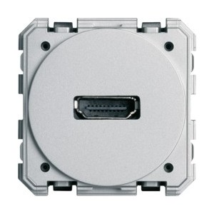 Prise HDMI bornier à vis 2M - APPAREILLAGE MURAL GALLERY HAGER WXF632