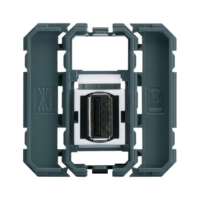 Prise USB 2.0 bornier a vis - APPAREILLAGE MURAL GALLERY HAGER WXF642