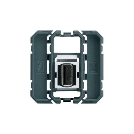 Prise USB 2.0 bornier a vis - APPAREILLAGE MURAL GALLERY HAGER WXF642