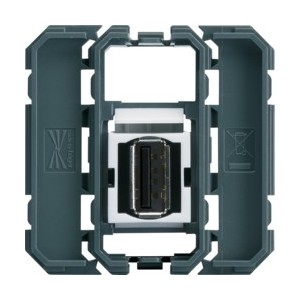 Prise USB 2.0 bornier a vis - APPAREILLAGE MURAL GALLERY HAGER WXF642