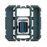 Prise USB 3.0 prise traversant - APPAREILLAGE MURAL GALLERY HAGER WXF644
