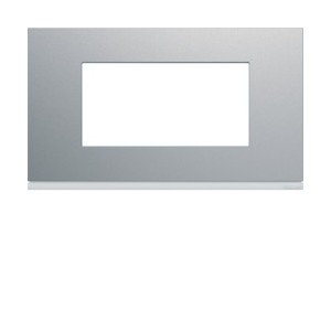 Plaque 4M E57 titane - APPAREILLAGE MURAL GALLERY HAGER WXP0134