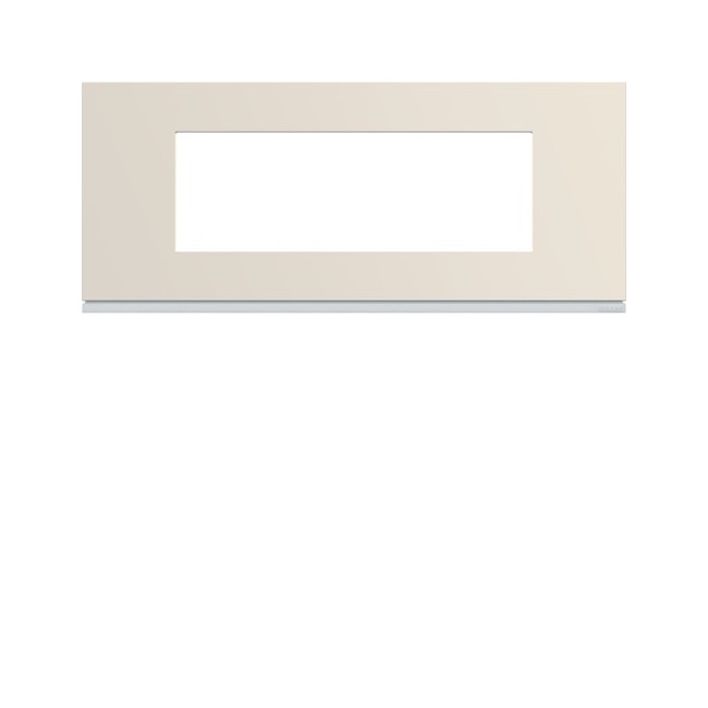 Plaque 6M E57 dune - APPAREILLAGE MURAL GALLERY HAGER WXP0306