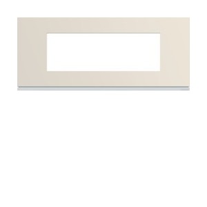 Plaque 6M E57 dune - APPAREILLAGE MURAL GALLERY HAGER WXP0306