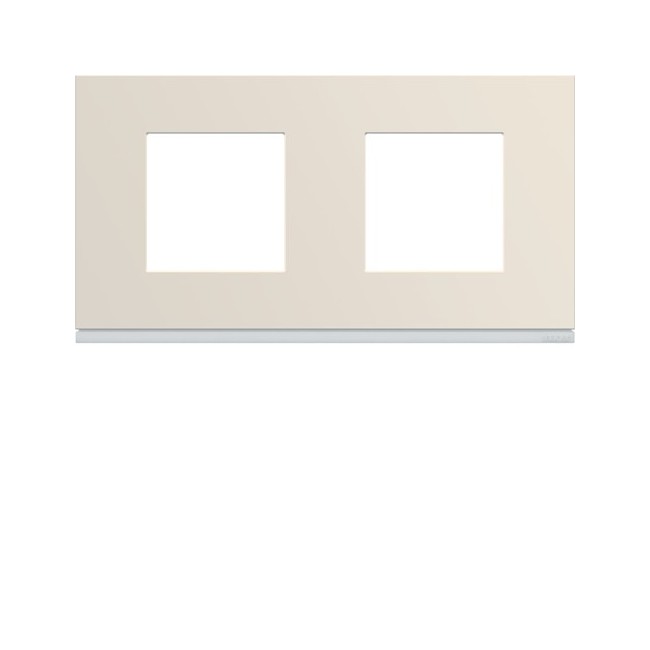 Plaque 2P H71 dune - APPAREILLAGE MURAL GALLERY HAGER WXP0312