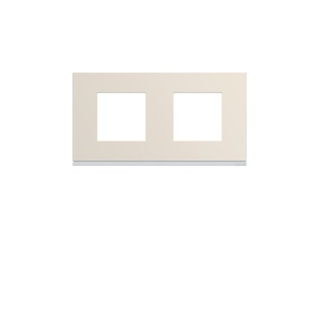 Plaque 2P H71 dune - APPAREILLAGE MURAL GALLERY HAGER WXP0312