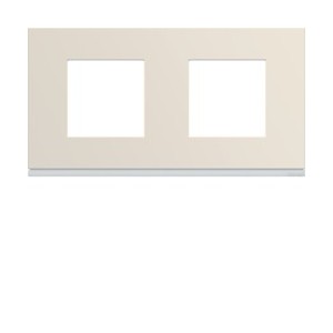 Plaque 2P H71 dune - APPAREILLAGE MURAL GALLERY HAGER WXP0312