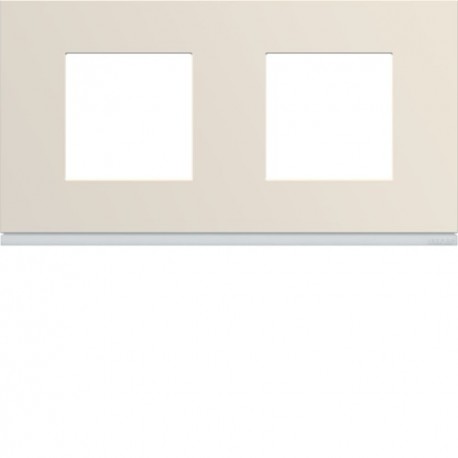 Plaque 2P H71 dune - APPAREILLAGE MURAL GALLERY HAGER WXP0312