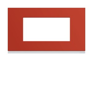 Plaque 4M E57 eglantine - APPAREILLAGE MURAL GALLERY HAGER WXP0634