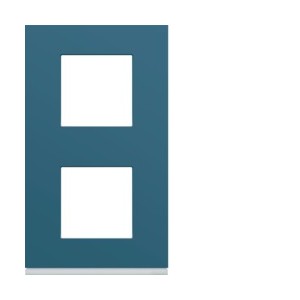 Plaque plastique 2P V71 river - APPAREILLAGE MURAL GALLERY HAGER WXP0742