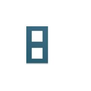 Plaque plastique 2P V71 river - APPAREILLAGE MURAL GALLERY HAGER WXP0742