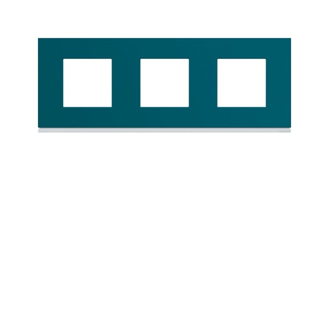 Plaque plastique 3P H71 peacoc - APPAREILLAGE MURAL GALLERY HAGER WXP0813