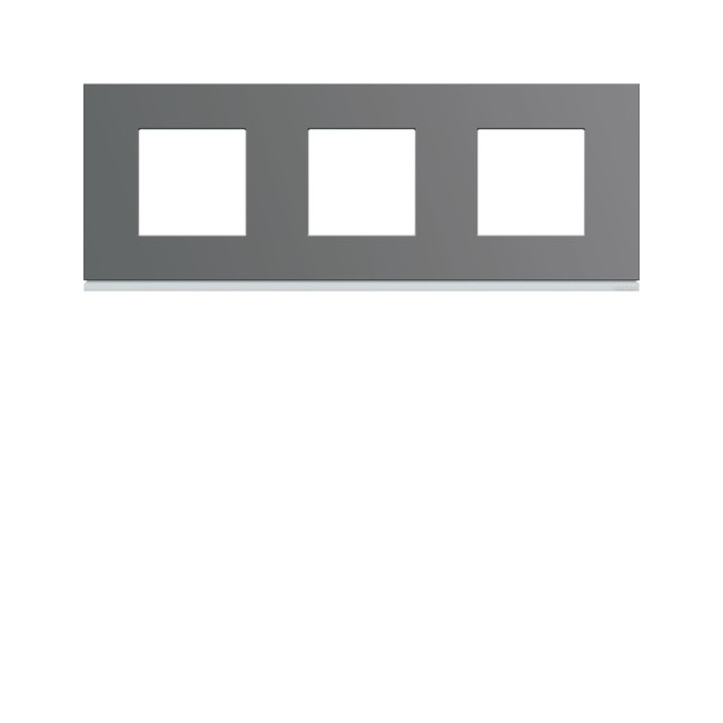 Plaque plastique 3P H71 taupe - APPAREILLAGE MURAL GALLERY HAGER WXP0913