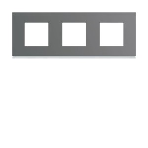 Plaque plastique 3P H71 taupe - APPAREILLAGE MURAL GALLERY HAGER WXP0913