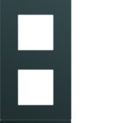 Plaque plastique 2P V71 anthr - APPAREILLAGE MURAL GALLERY HAGER WXP1042