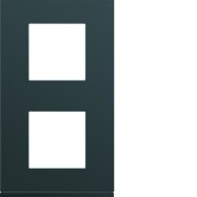 Plaque plastique 2P V71 anthr - APPAREILLAGE MURAL GALLERY HAGER WXP1042