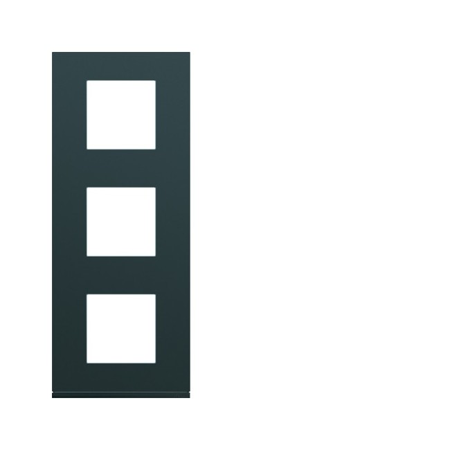 Plaque plastique 3P V71 anthr - APPAREILLAGE MURAL GALLERY HAGER WXP1043