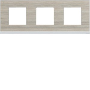 Plaque 3P H71 latté - APPAREILLAGE MURAL GALLERY HAGER WXP2513