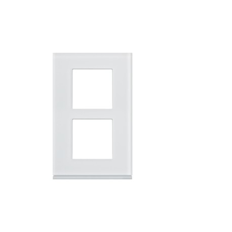 Plaque 2P V57 moon glass - APPAREILLAGE MURAL GALLERY HAGER WXP4022