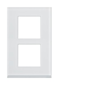 Plaque 2P V57 moon glass - APPAREILLAGE MURAL GALLERY HAGER WXP4022