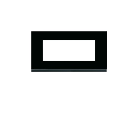 Plaque 5M E71 midnight glass - APPAREILLAGE MURAL GALLERY HAGER WXP4105