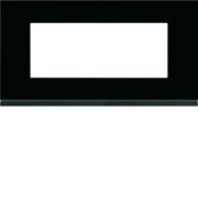 Plaque 5M E71 midnight glass - APPAREILLAGE MURAL GALLERY HAGER WXP4105